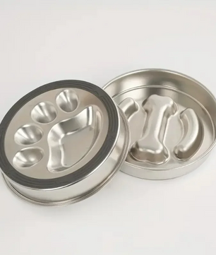 Premium Roestvrijstalen Slowfeeder – Verhoogde Voerbak voor Honden & Katten, Anti-Verslikking