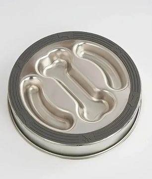 Premium Roestvrijstalen Slowfeeder – Verhoogde Voerbak voor Honden & Katten, Anti-Verslikking