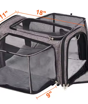 Rollende Huisdierdrager met Wielen – Rugzak, Trolley & Schoudertas