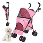 Lichtgewicht Opvouwbare Huisdierkinderwagen – Comfortabel & Ademend voor Honden en Katten