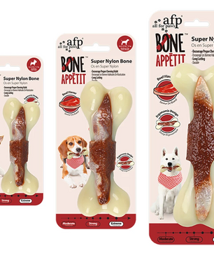 Honden Kauwspeeltje – Onverwoestbaar Nylon Bot met Rundvleessmaak, Anti-Bijt & Veilig