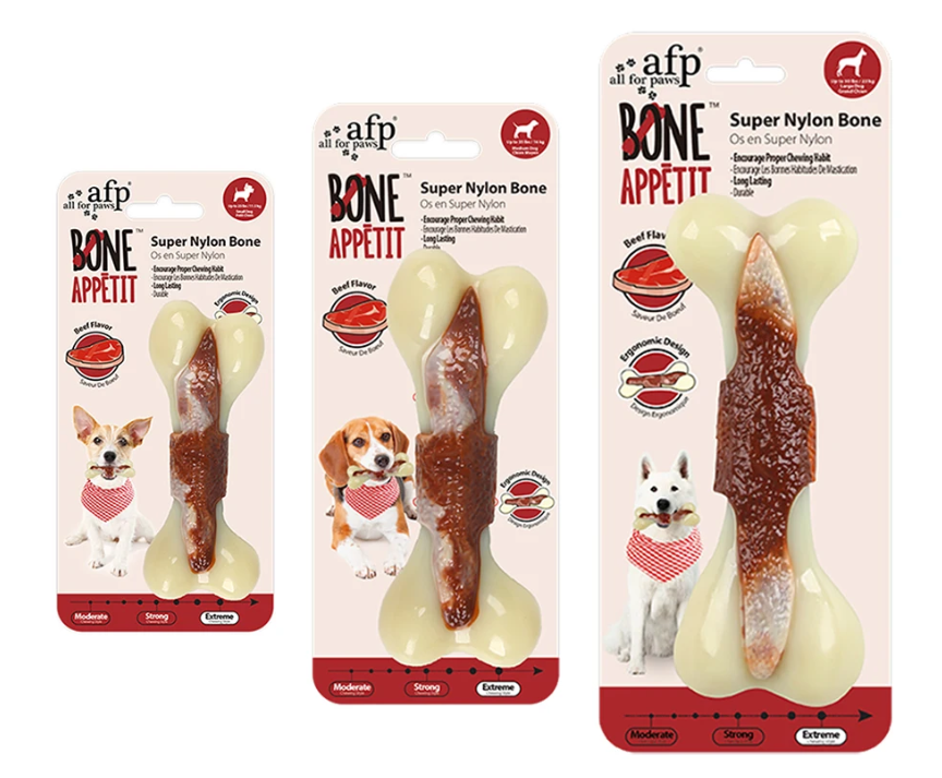 Honden Kauwspeeltje – Onverwoestbaar Nylon Bot met Rundvleessmaak, Anti-Bijt & Veilig