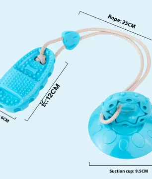 Hondenspeelgoed met Zuignap – Kauwspeeltje voor Tandenreiniging & Energieverbruik, Interactief & Duurzaam