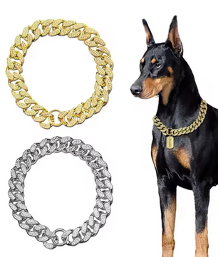 Luxe Hond & Kat Halsband – ABS Ketting met Diamantlook, Lichtgewicht & Comfortabel