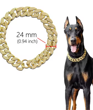 Luxe Hond & Kat Halsband – ABS Ketting met Diamantlook, Lichtgewicht & Comfortabel
