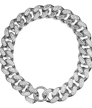 Luxe Hond & Kat Halsband – ABS Ketting met Diamantlook, Lichtgewicht & Comfortabel