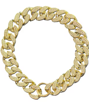 Luxe Hond & Kat Halsband – ABS Ketting met Diamantlook, Lichtgewicht & Comfortabel