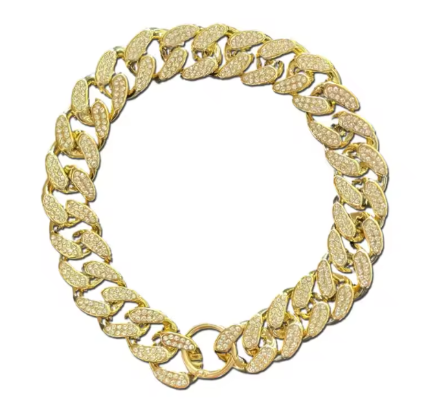 Luxe Hond & Kat Halsband – ABS Ketting met Diamantlook, Lichtgewicht & Comfortabel