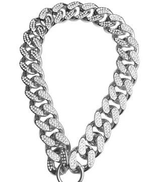 Luxe Hond & Kat Halsband – ABS Ketting met Diamantlook, Lichtgewicht & Comfortabel