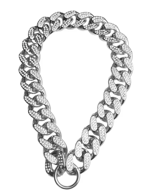 Luxe Hond & Kat Halsband – ABS Ketting met Diamantlook, Lichtgewicht & Comfortabel