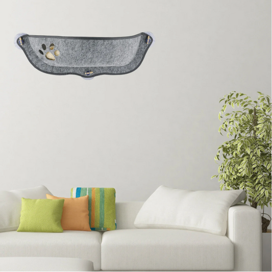 Kattenraambed Hangmat – Comfortabele Vensterligstoel met Zuignappen, Inclusief Kussen