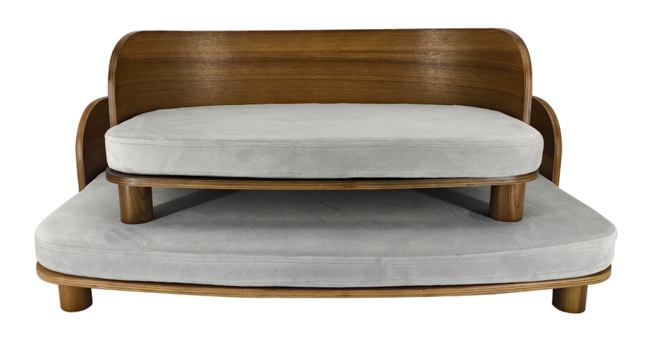 Verhoogd Houten Kattenbed – Comfortabele Loungebank met Kussen