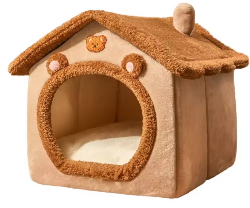 Opvouwbaar Kattenhuis met Kussen – Zacht & Wasbaar Huisdierbed