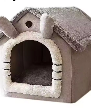 Opvouwbaar Kattenhuis met Kussen – Zacht & Wasbaar Huisdierbed