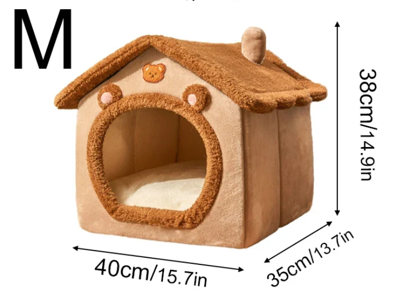 Opvouwbaar Kattenhuis met Kussen – Zacht & Wasbaar Huisdierbed