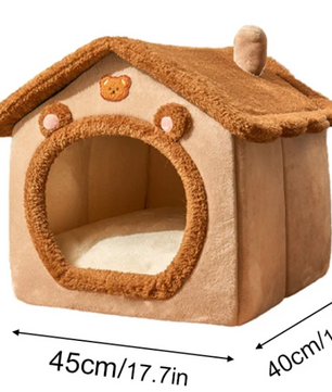 Opvouwbaar Kattenhuis met Kussen – Zacht & Wasbaar Huisdierbed