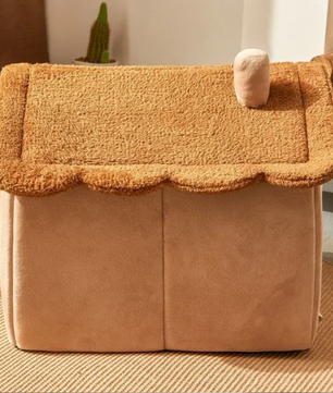 Opvouwbaar Kattenhuis met Kussen – Zacht & Wasbaar Huisdierbed