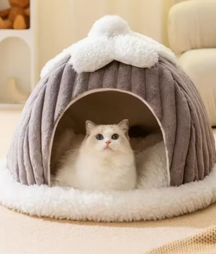 Warm Katten- en Hondenhuis – Zacht & Gezellig Huisdiernest, Wasbaar en Comfortabel
