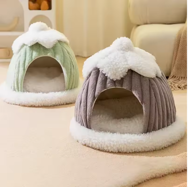 Warm Katten- en Hondenhuis – Zacht & Gezellig Huisdiernest, Wasbaar en Comfortabel