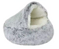 Zacht Pluche Rond Kattenbed – Comfortabele 2-in-1 Slaapzak & Huisdiermand