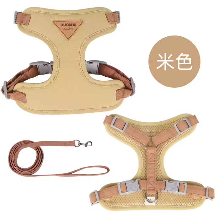 Ademend Nylon Harnas met Riem – Comfortabel Vest voor Katten & Kleine Honden