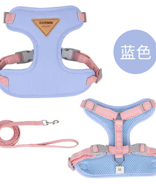 Ademend Nylon Harnas met Riem – Comfortabel Vest voor Katten & Kleine Honden