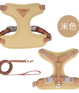 Ademend Nylon Harnas met Riem – Comfortabel Vest voor Katten & Kleine Honden