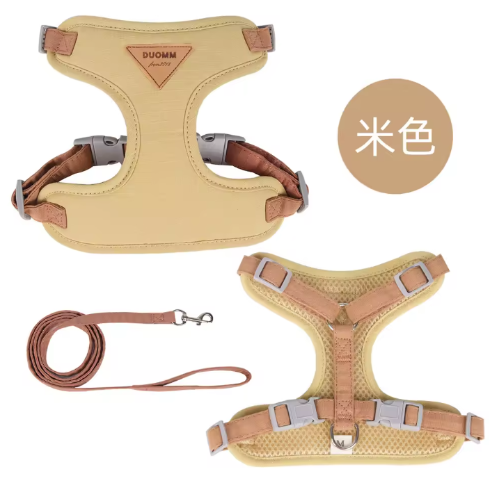 Ademend Nylon Harnas met Riem – Comfortabel Vest voor Katten & Kleine Honden