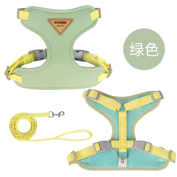 Ademend Nylon Harnas met Riem – Comfortabel Vest voor Katten & Kleine Honden