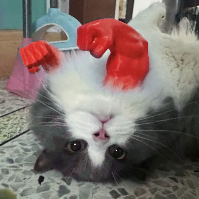 Grappig Kattenkostuum Spierarm – 3D Cosplay Accessoire voor Feest & Halloween
