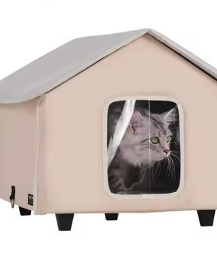 Verwarmd Kattenhuis voor Buiten – Waterdicht, Timer & Kussen