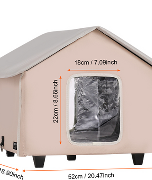 Verwarmd Kattenhuis voor Buiten – Waterdicht, Timer & Kussen