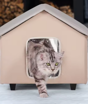Verwarmd Kattenhuis voor Buiten – Waterdicht, Timer & Kussen