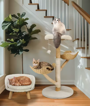 Kattenboom 110 cm – Modern Activiteitencentrum met Krabpaal & Ligplekken