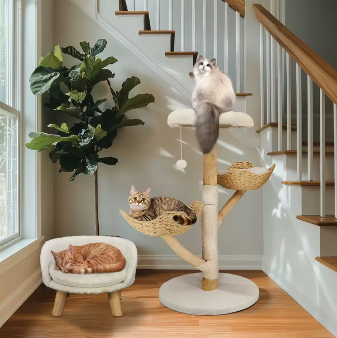 Kattenboom 110 cm – Modern Activiteitencentrum met Krabpaal & Ligplekken