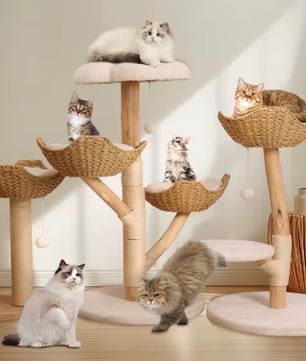 Kattenboom 110 cm – Modern Activiteitencentrum met Krabpaal & Ligplekken