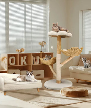 Kattenboom 110 cm – Modern Activiteitencentrum met Krabpaal & Ligplekken