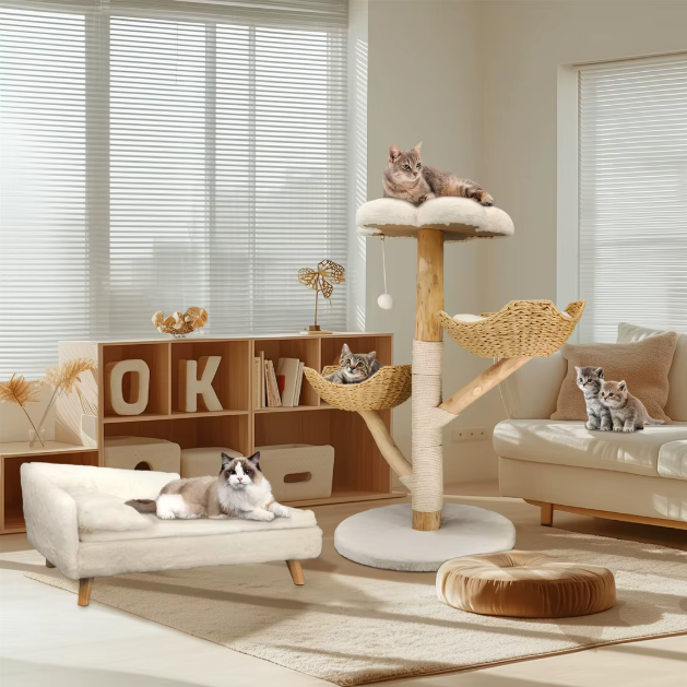 Kattenboom 110 cm – Modern Activiteitencentrum met Krabpaal & Ligplekken