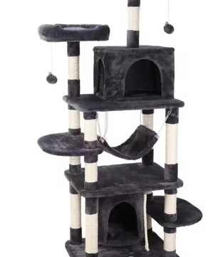 Krabpaal 170 cm – Multi-Level Kattenboom met Grot, Hangmat & Speelplekken