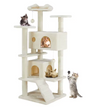 Kattenboom 137 cm – Multi-Level Krabpaal met Grot, Hangmat & Speelplekken