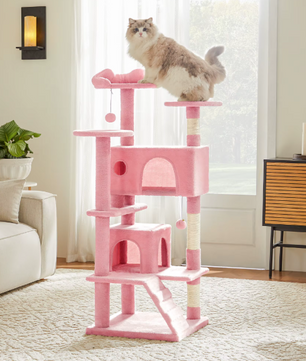 Kattenboom 137 cm – Multi-Level Krabpaal met Grot, Hangmat & Speelplekken