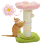Bloem Krabpaal voor Katten – Compacte Krabpaal met Dikke Sisalpaal, Hangspeeltjes & Comfortabel Kattenbed
