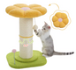 Bloem Krabpaal voor Katten – Compacte Krabpaal met Dikke Sisalpaal, Hangspeeltjes & Comfortabel Kattenbed