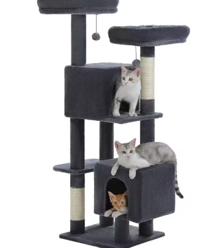 Cactus Krabpaal 133 cm – Kattenboom met Condos, Zitstokken & Sisal