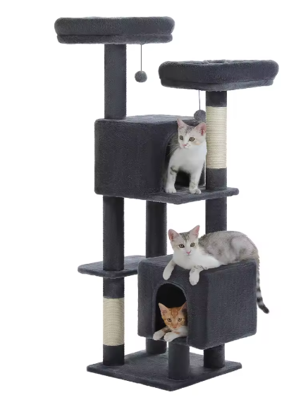 Cactus Krabpaal 133 cm – Kattenboom met Condos, Zitstokken & Sisal