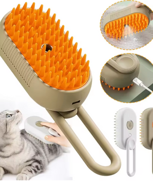 3-in-1 Stoomborstel voor Huisdieren – Verzorging, Ontwarring & Massage