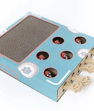 3-in-1 Interactief Katten Speelgoed – Krabkussen, Whack-a-Mole & Rustplek