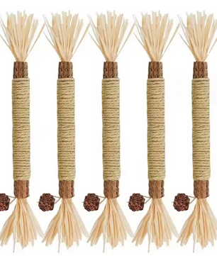 Set van 1/2/5/10 Stuks Katten Speelgoed – Natuurlijke Matatabi Kauwstokken voor Gezonde Tanden