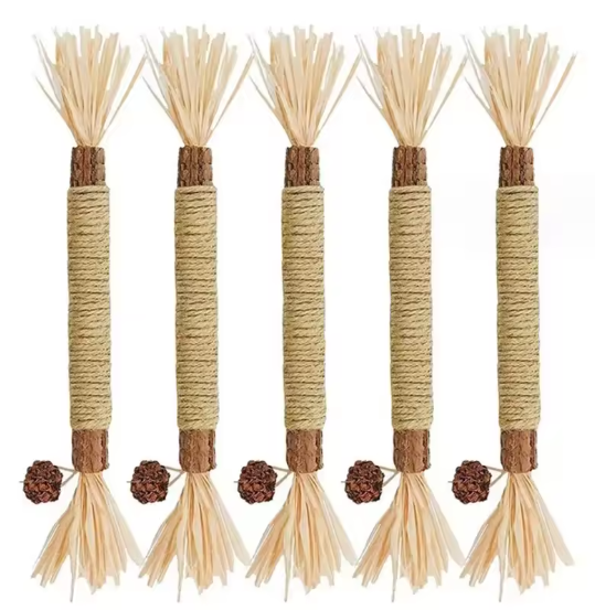 Set van 1/2/5/10 Stuks Katten Speelgoed – Natuurlijke Matatabi Kauwstokken voor Gezonde Tanden