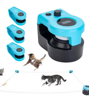 Interactief Kattenspeelgoed – Elektrische Looptrainer met Verstelbare Snelheid & Muisgeluid
